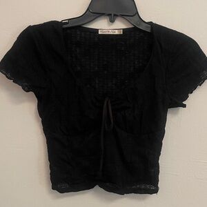 Chic Black Lace Blouse